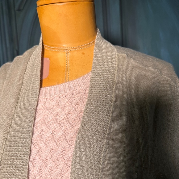 100%Linen, Women's Tan Sweater Cardigan - Picture 6 of 16